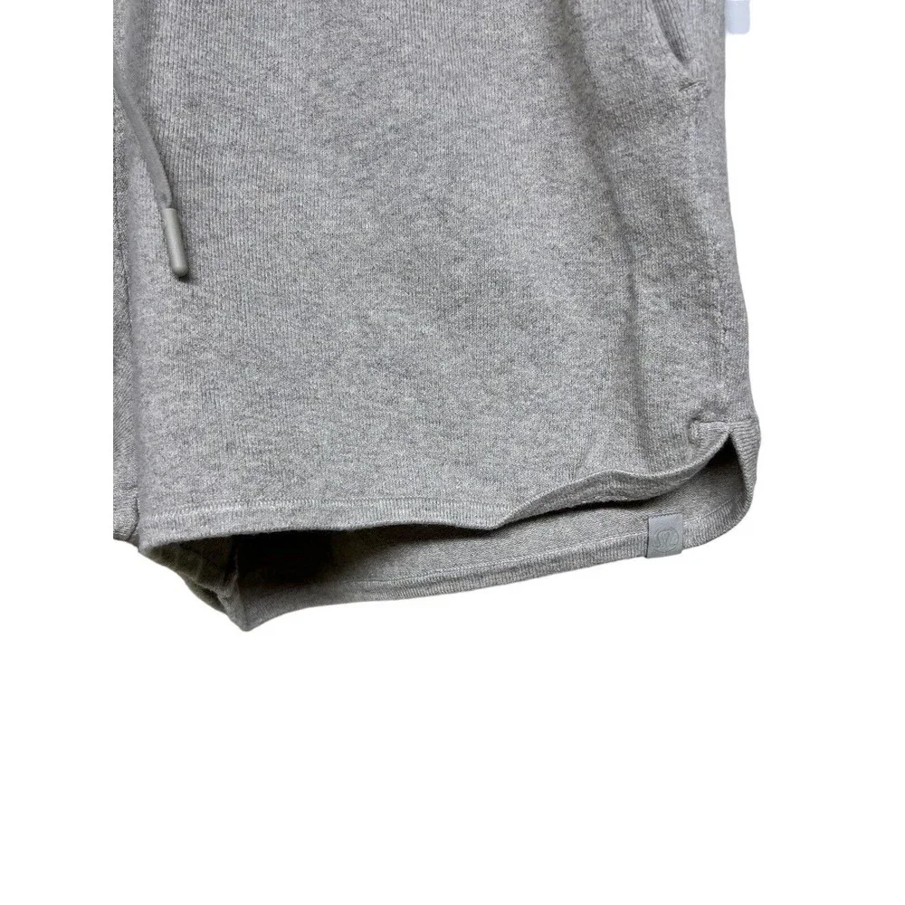 Lululemon Cotton-Cashmere Knit High-Rise Short‎ 4” Heathered Raw Linen Size 10